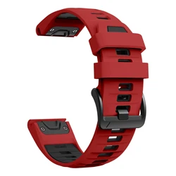 Premium Silicone Watch Strap with QuickFit Band - Available in 22mm and 26mm Sizes - QuickFit 26mm (Red Black)
