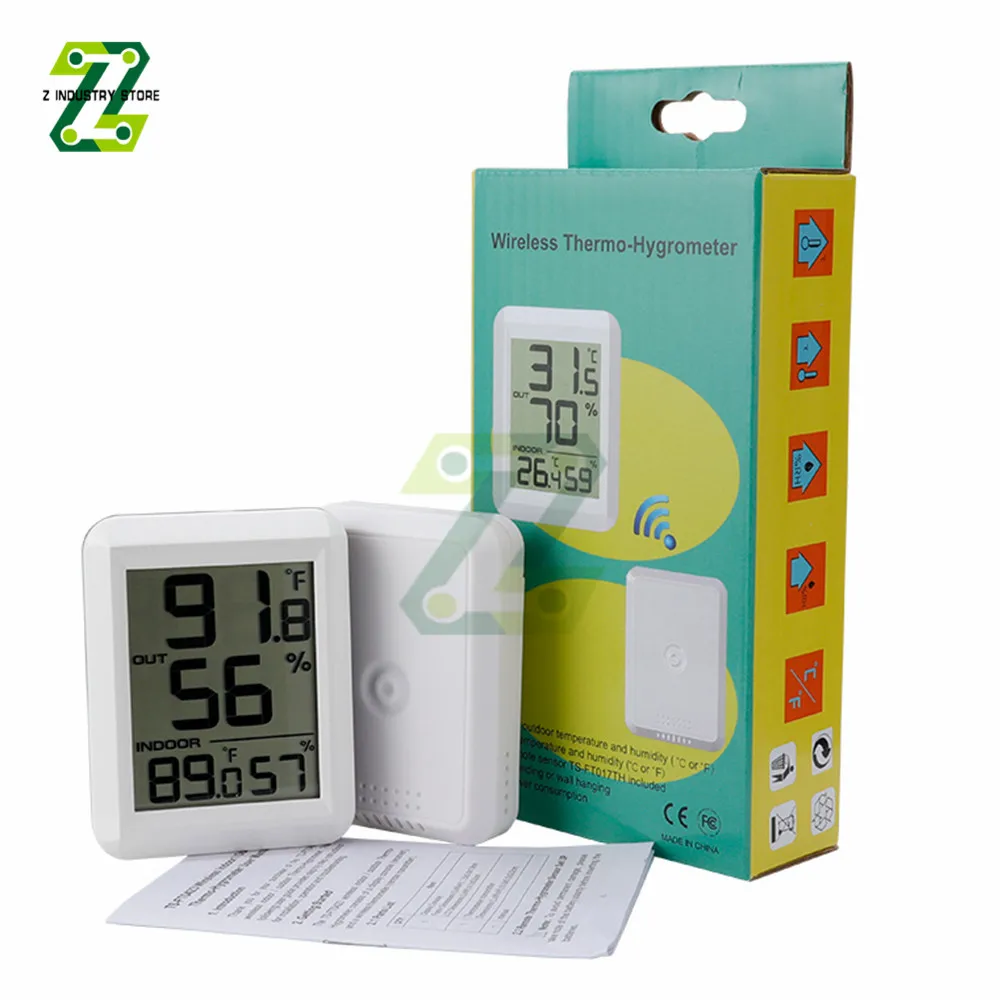 30-100M Wireless Digital Indoor Outdoor Thermometer Hygrometer