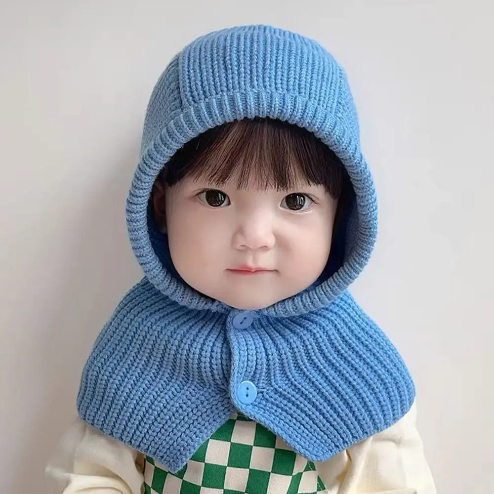 Thick Knitted Unisex Kids Beanie Cap Warm One Piece Hat