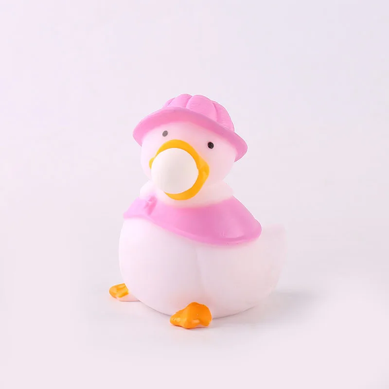 1Pc Squeezing and Bubble Blowing Adult Stress Relief Toy Cartoon Pinching and Music Duck Blowing Balloon Rebound Doll