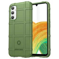 Ultra-Durable Soft Shield Matte Back Cover - Anti-Knock Armor Phone Case for Galaxy A34 5G (Army green)