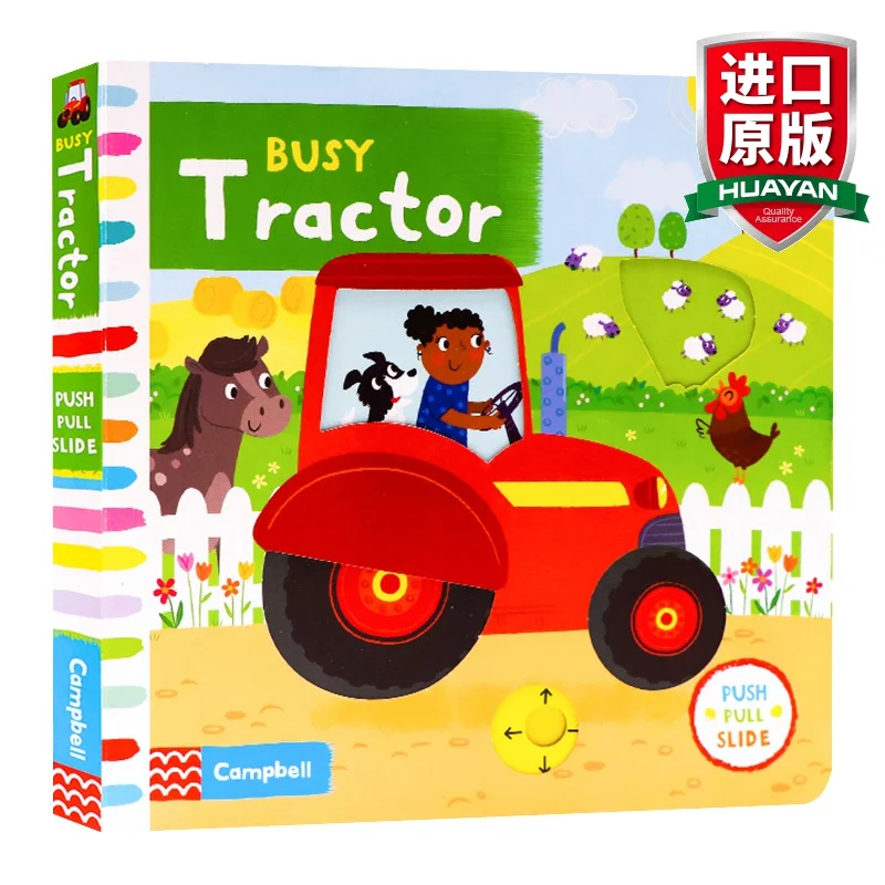 

Занятый, занятый трактор, детские книги для детей в возрасте 1, 2, 3 лет, книга с картинками на английском языке, 9781529005004