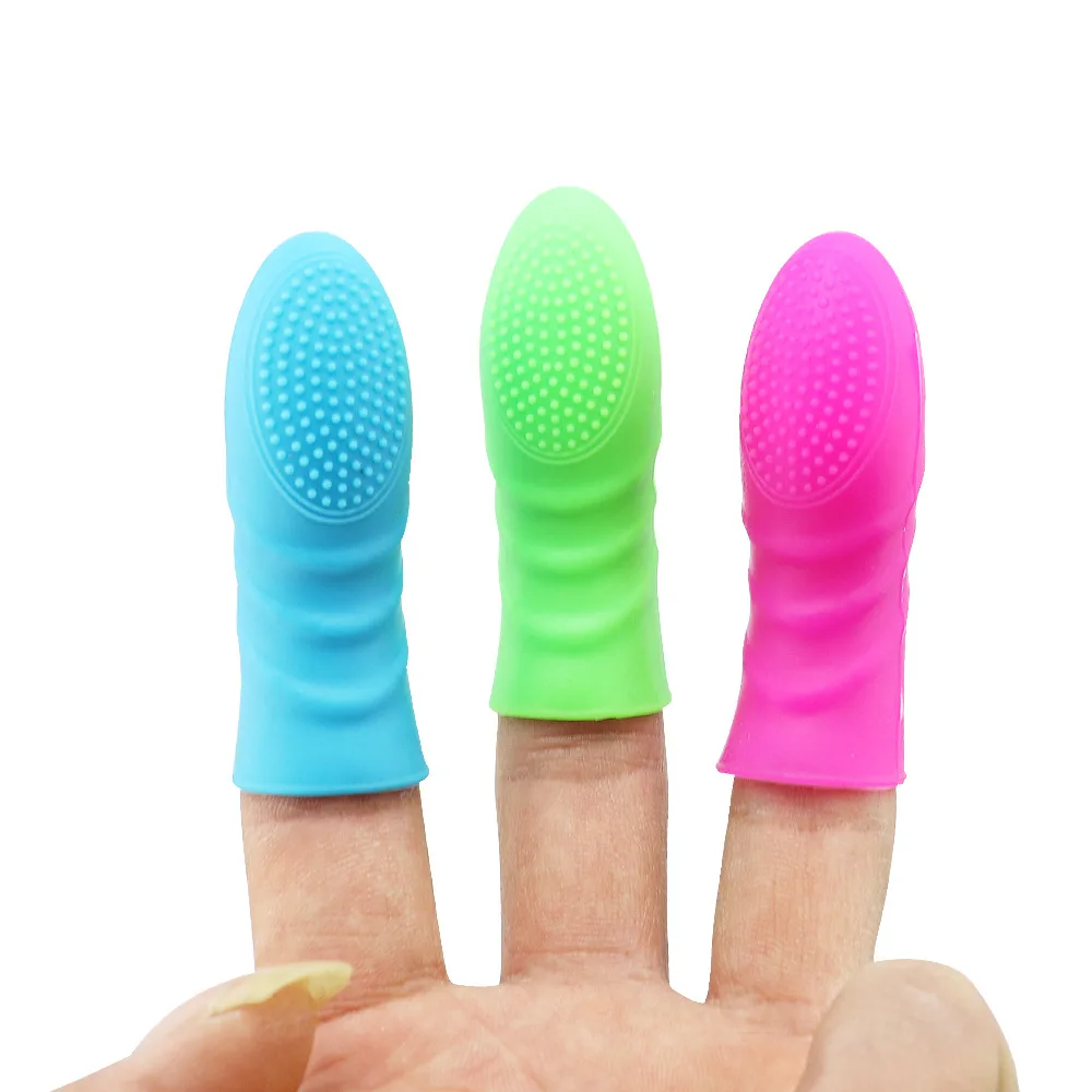 Finger Vibrator Women G-spot Clit Stimulator Masturbation Massager Lesbian Erotic Silicone Finger Condom Sex Toys Couple sex toys