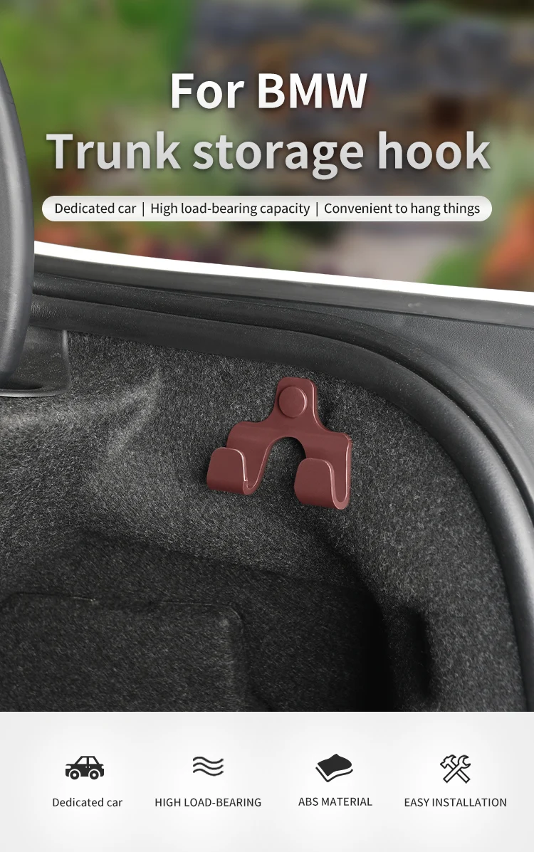 ل BMW F20 F30 F36 G20 G30 G32 F10 G01 G02 G05 X1X2X3X4X5X6 سيارة الخلفي الجذع تخزين السنانير السيارات التمهيد هوك المنظم اكسسوارات