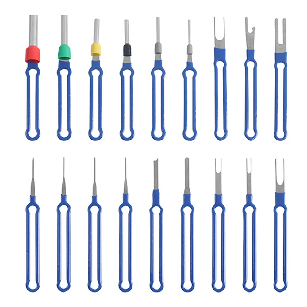 18Pcs Terminal Removal Tool Kit Depinning Tool Electrical Connector Pin  Removal Not Easily Deformed Fit Any Terminal