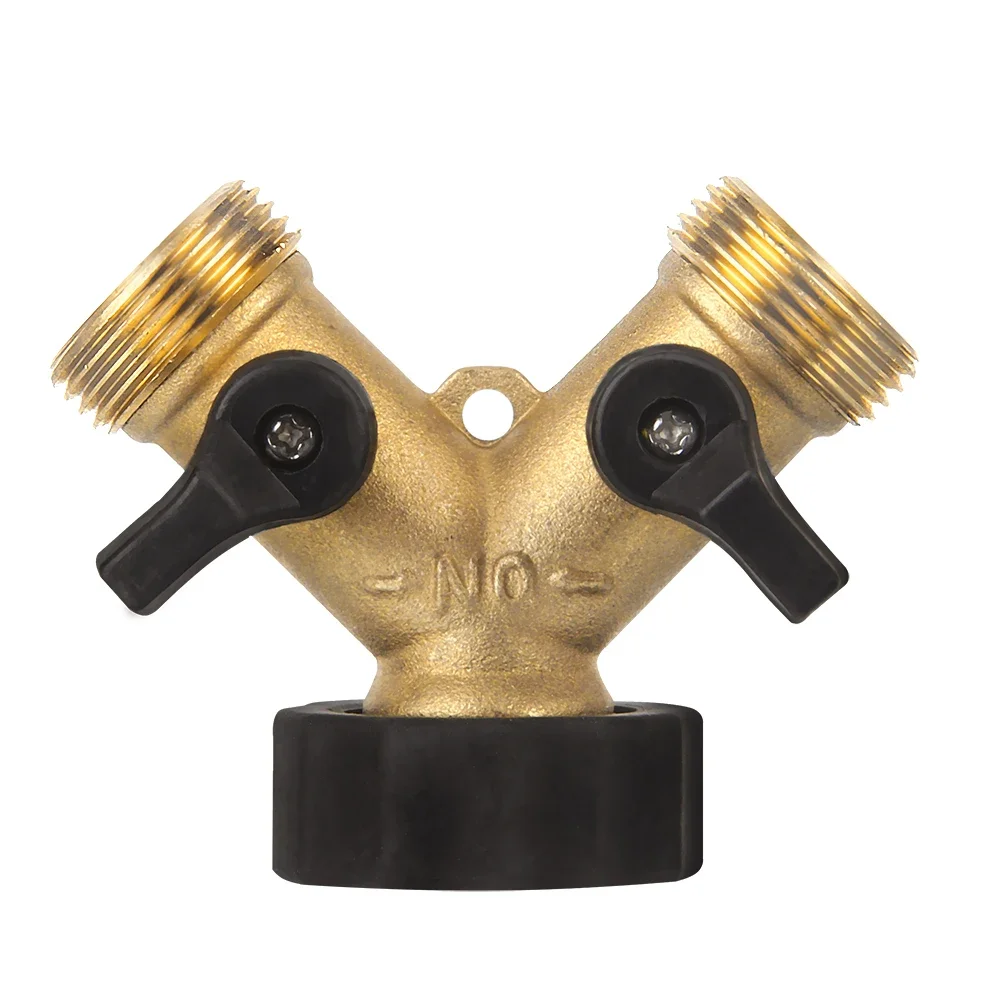 

Y-type Garden Irrigation Connector Copper Double - way Water Diversion Valve Ball Thread Brass Joint For Household Garden Park