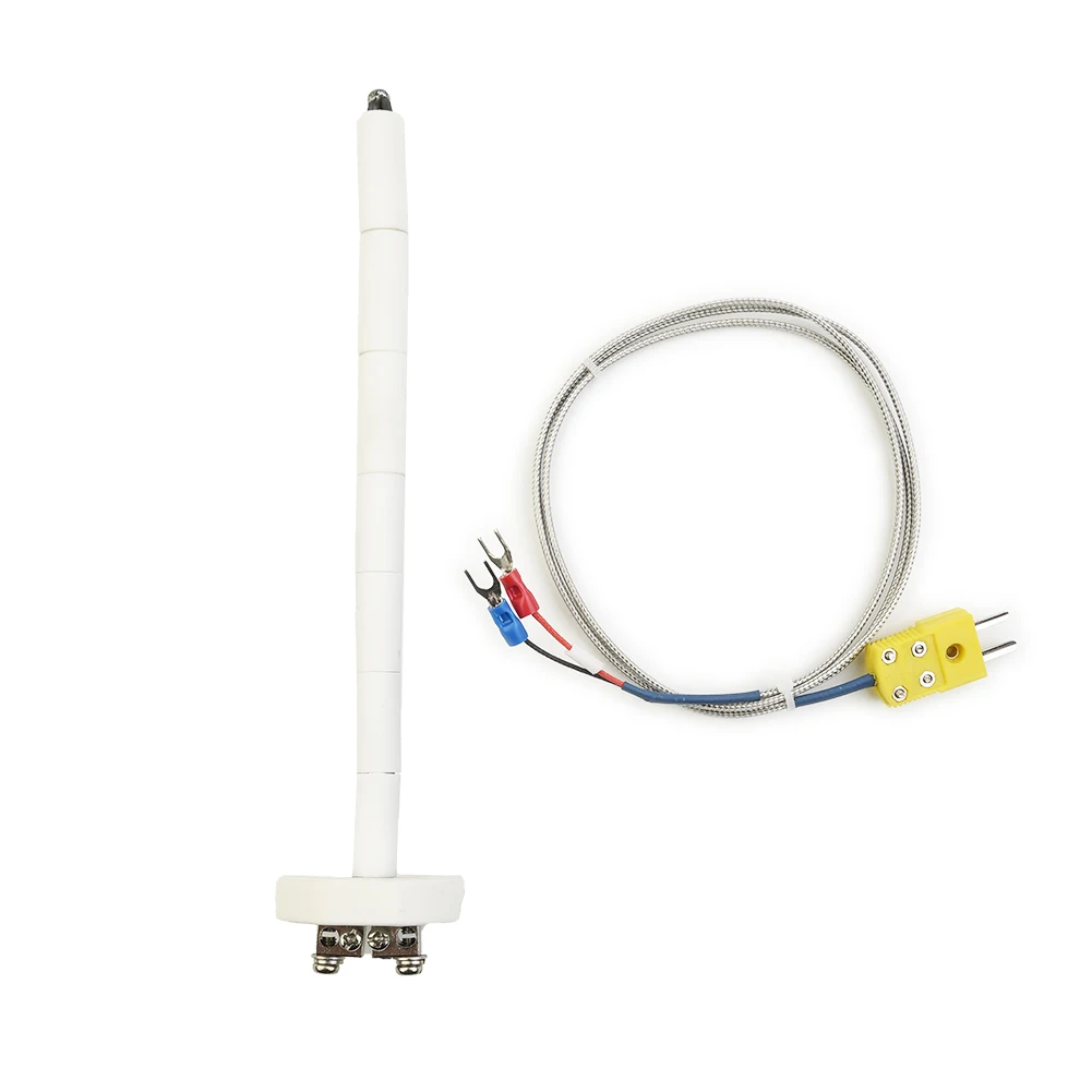 Sonde Thermocouple Type K Avec Bloc Céramique Industriel - Plage -50°C à 1300°C, Câble 1m, Pour Four - Neuf, Origine Chine