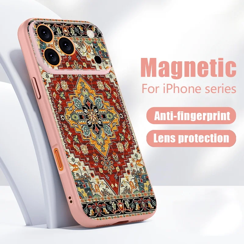 Vibrant Mandala Floral Magnetic Phone Case - Hybrid Matte Cover