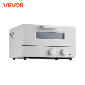 VEVOR 5-IN-1 Steam Oven Toaster 12L Convection Oven 1300W Steam Toaster Oven Countertop Combo with Grill Pizza Pan Gloves White 1