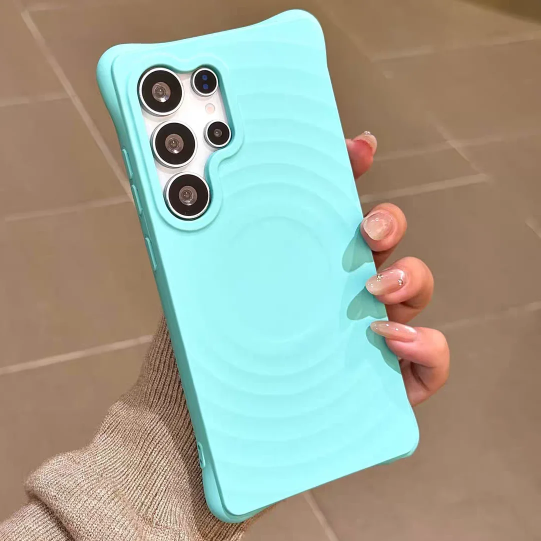 Vibrant Ripple Magnetic Protective Case - Shockproof Colorful Shell