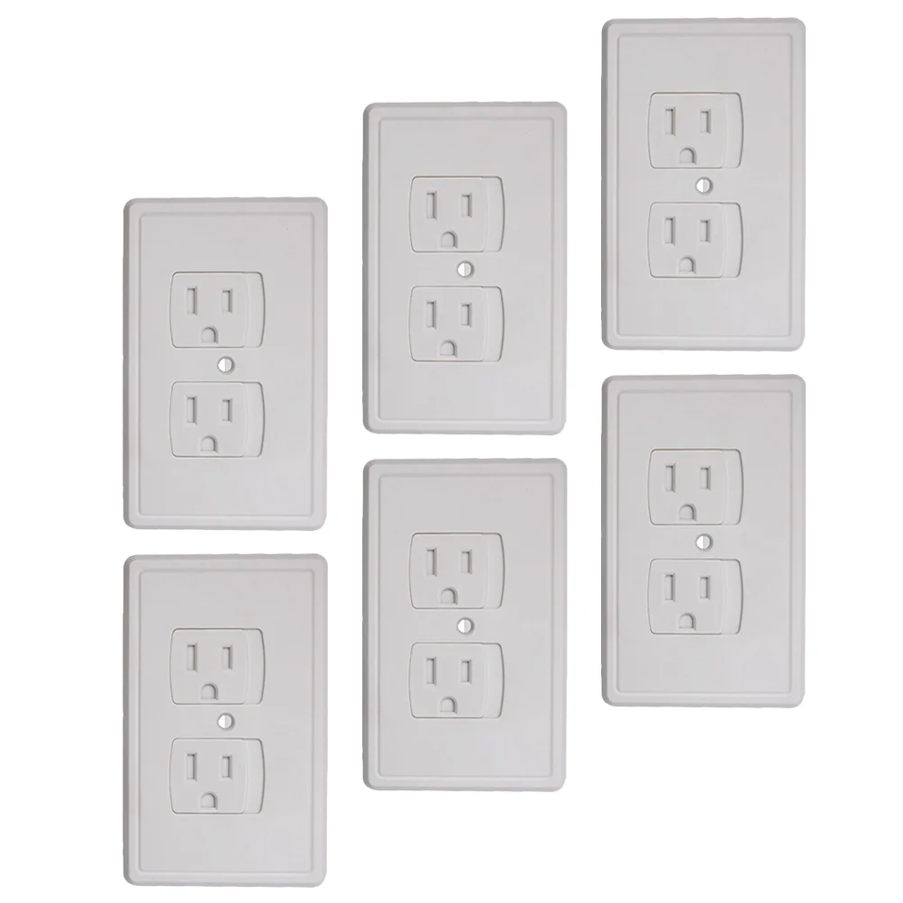 전기 충격 방지 소켓 커버,  안전 콘센트, USB 벽 플러그 플레이트, 자동 폐쇄, 6 개