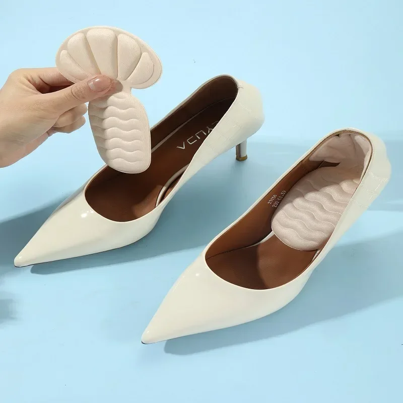 New Silicone Non-slip T-Shaped Heel Protectors Women Shoe Pads Pain Relief Foot Care Products Soft Thickened Shoes Insoles 1Pair
