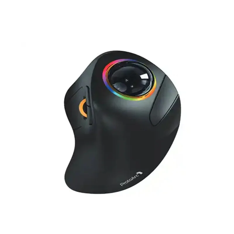 Protoarc Em03 Ergonômico Rgb Rollerball Mouse Recarregável Computador Laptop Índice Dedo Controle sem Fio Bluetoothtrackball Mouse