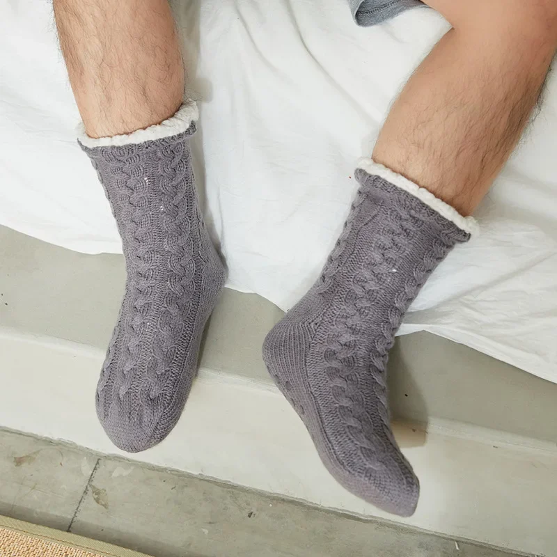 Calzini Termici Invernali Uomo GM Apparel, Morbidi Con Fodera Sherpa, Antiscivolo E Caldissimi, TOG 4.9, Taglia Unica 39-46, Idea Regalo Natale