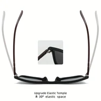 2 paires de lunettes de soleil polarisées carrées vintage de luxe UV400 pour hommes et femmes, idéales pour le cyclisme, la conduite, la pêche et les voyages 4