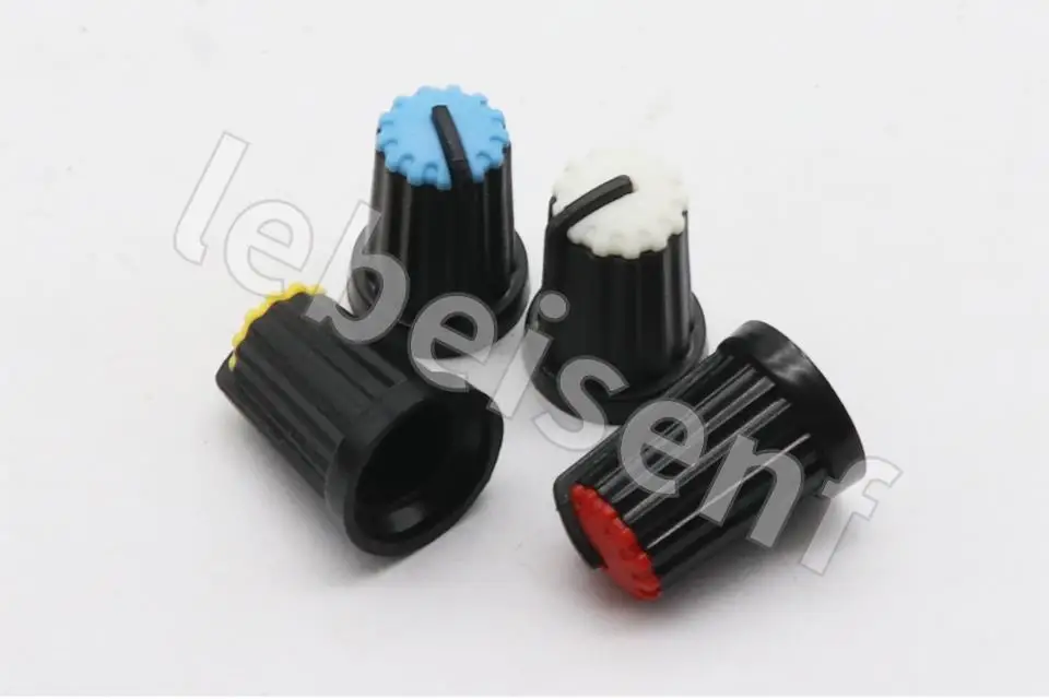 12 Pz Mixer Tappo In Plastica Mezzo Asse Potenziometro Manopola Amplificatore Per Yamaha Behringer Soundcraft Pioneer Rosso Giallo Blu Bianco