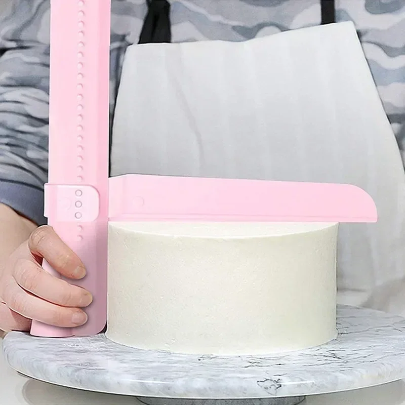 DIY Adjustable Screed Cake Scraper Fondant Spatulas Cream Edge Smoother Cake Decorating Tool Bakeware Kitchen Baking Accessories