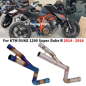 For KTM 1290 Super Duke R 2014 2015 2016 Motorcycle Exhaust Escape Muffler System Modified Mid Link Pipe Eliminator Enhanced