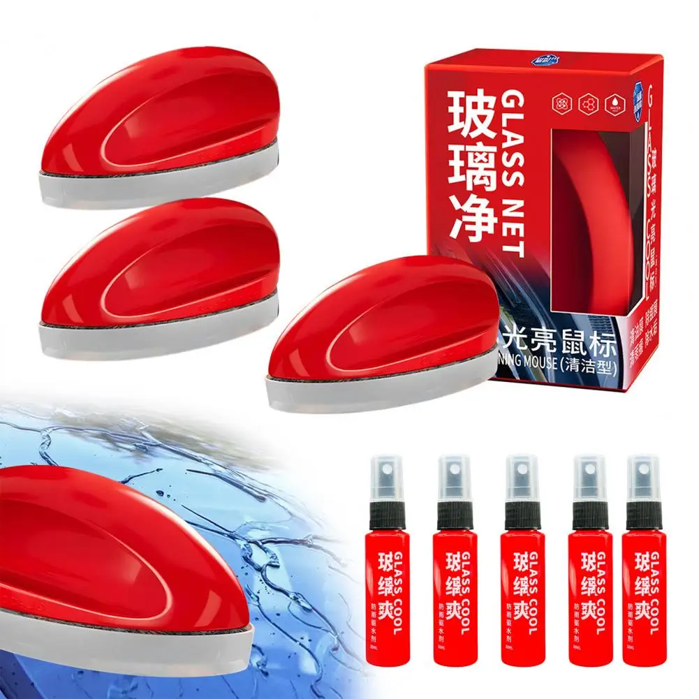 Windshield Cleaner Kit Car Windshield Cleaner Oil Film Remover Streak-Free Finish Windshield Cleaner Auto Interior Exterior Glass Wiper Cleaning Kit