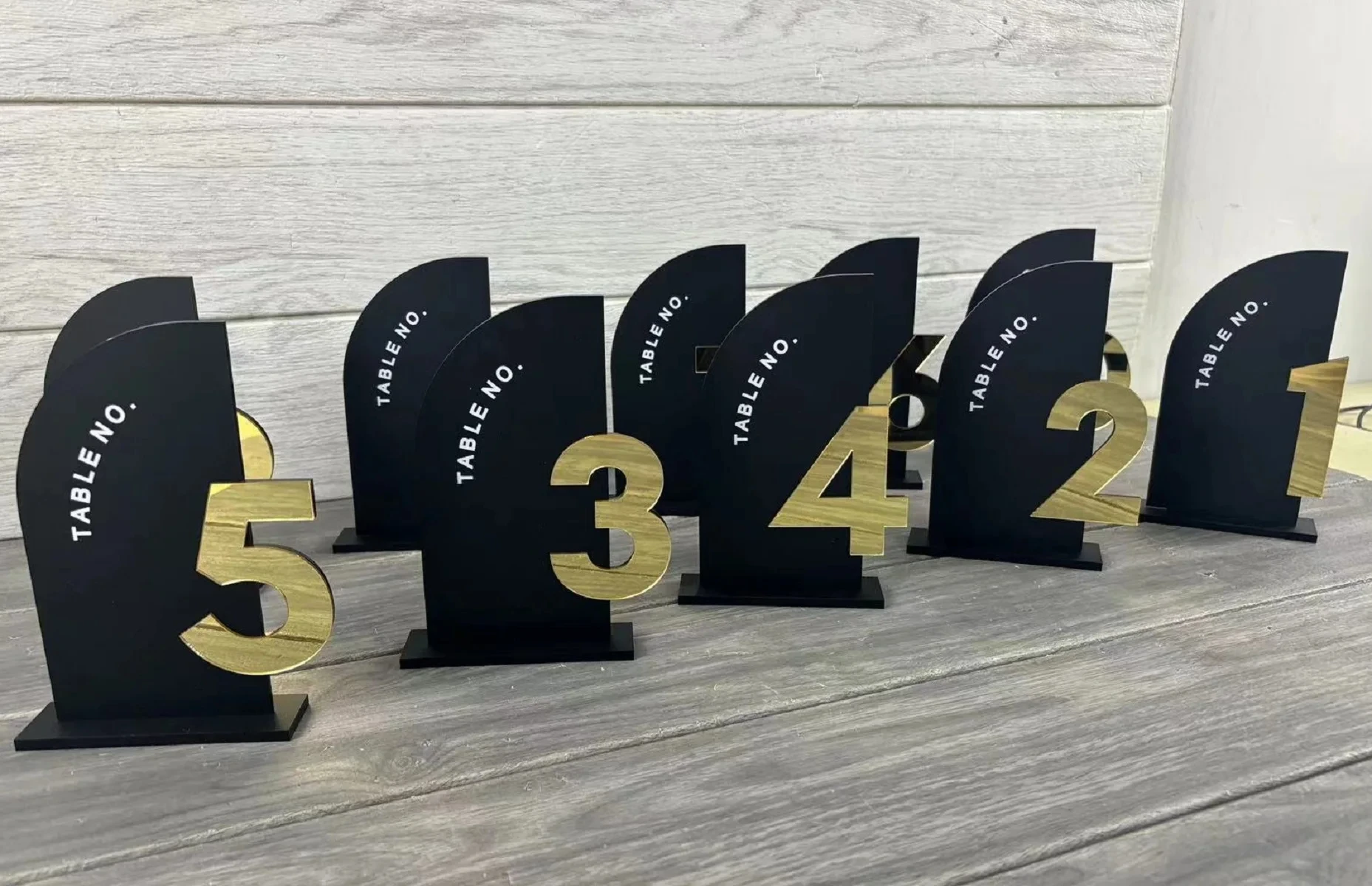 Modern Half Arch Table Numbers 3D Table Numbers Acrylic Number Sign Wedding Decor Wedding Stationery Reception Decor wedding table numbers