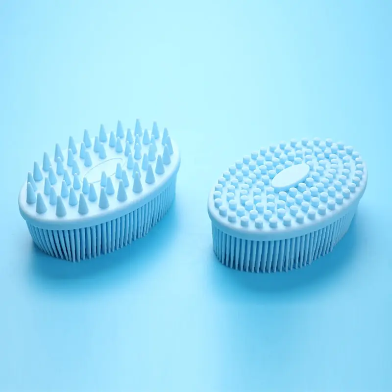 Silicone Body Brush Baby Shower Sponge Dry Massage Bath Towel for Body Bast Silicone Body Scrubber  Back Scrubber 3