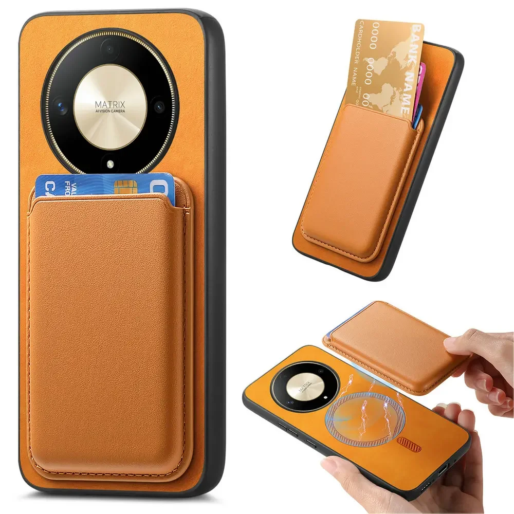 Leather Magnetic Detachable Wallet Case