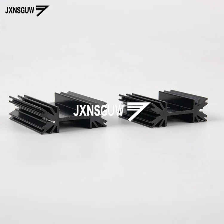 10pcs 34x12x25mm /30mm/35mm/40mm black radiator TO-220 Insulating strip MOS triode regulated IC aluminum radiator to220 heat sink cooler