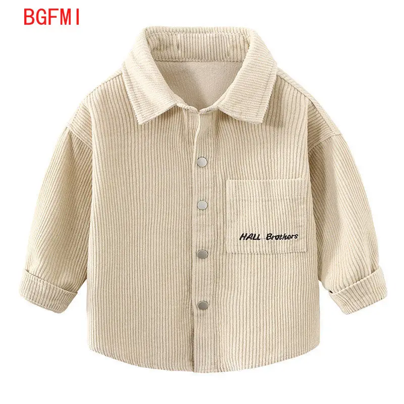 

1-10Y kids Corduroy Jacket Baby Long Sleeve Shirts Children's Autumn Thin winter thick Jackets Shirt For Toddler Boys Blouse Top
