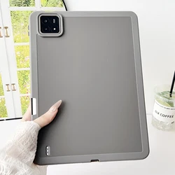 Tablet Case with Pencil Slot - Thick Shockproof Soft Silicone Cover for MiPad 7 7pro 11.2 (GRAY)
