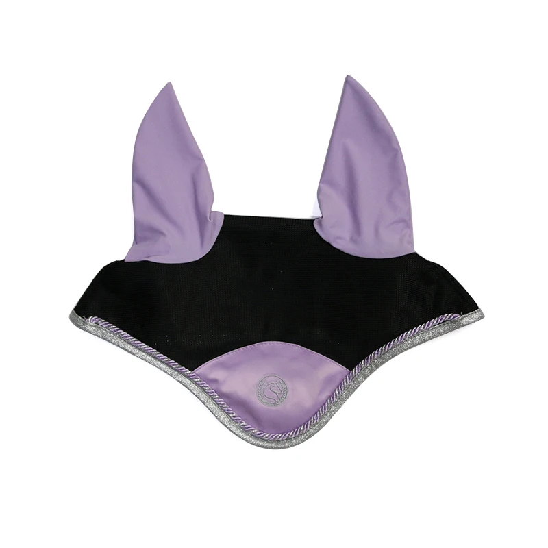 Horse Harness Lilac Purple Equestrian Sweat Pad Strap Leg Guard Horse Earmuffs Suit