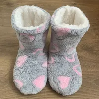 Soft Ankle Boots Non-slip Warm Home Slippers Comfortable Plush Floor Boots Thickened Fluffy Slipper Sock for Autumn Winter 2