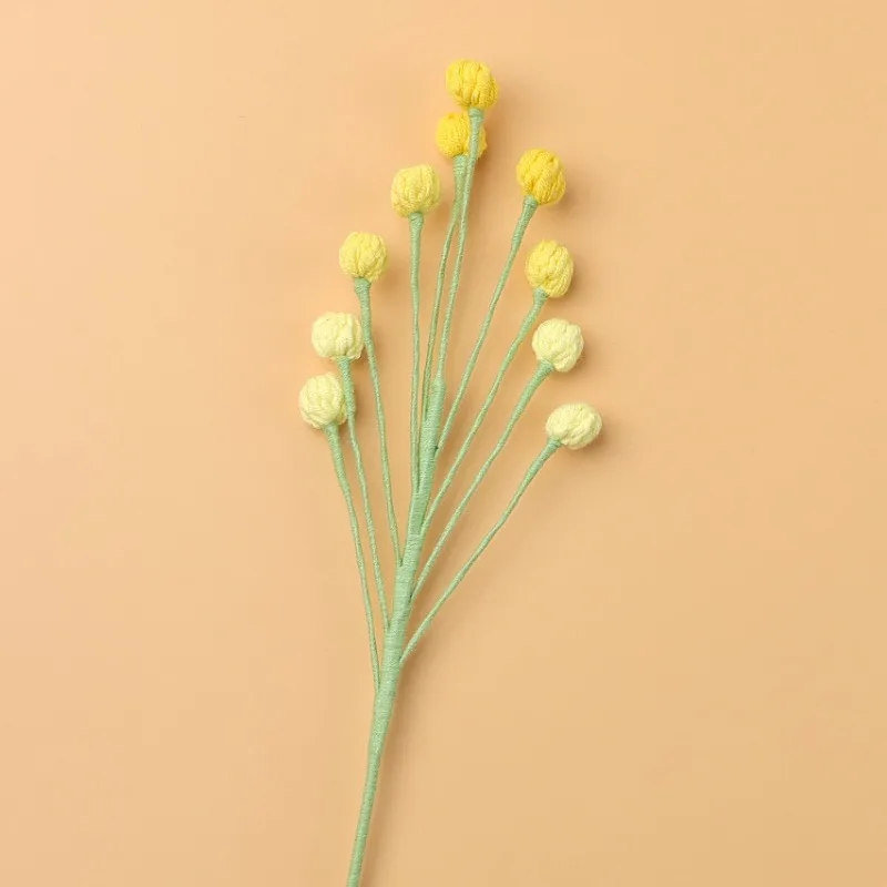 1pc Handmade Flower Arrangement Bouquet Crocheted Imitation Living&Study Room Decora Bouquet Finished Flower Accessories