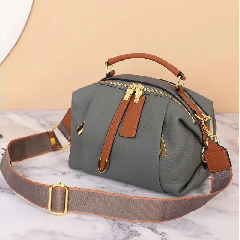 Bag Genuine One Shoulder Leather High-End Top Layer Cowhide For Women Casual High-Quality Messenger Versatile Luxury Crossbody