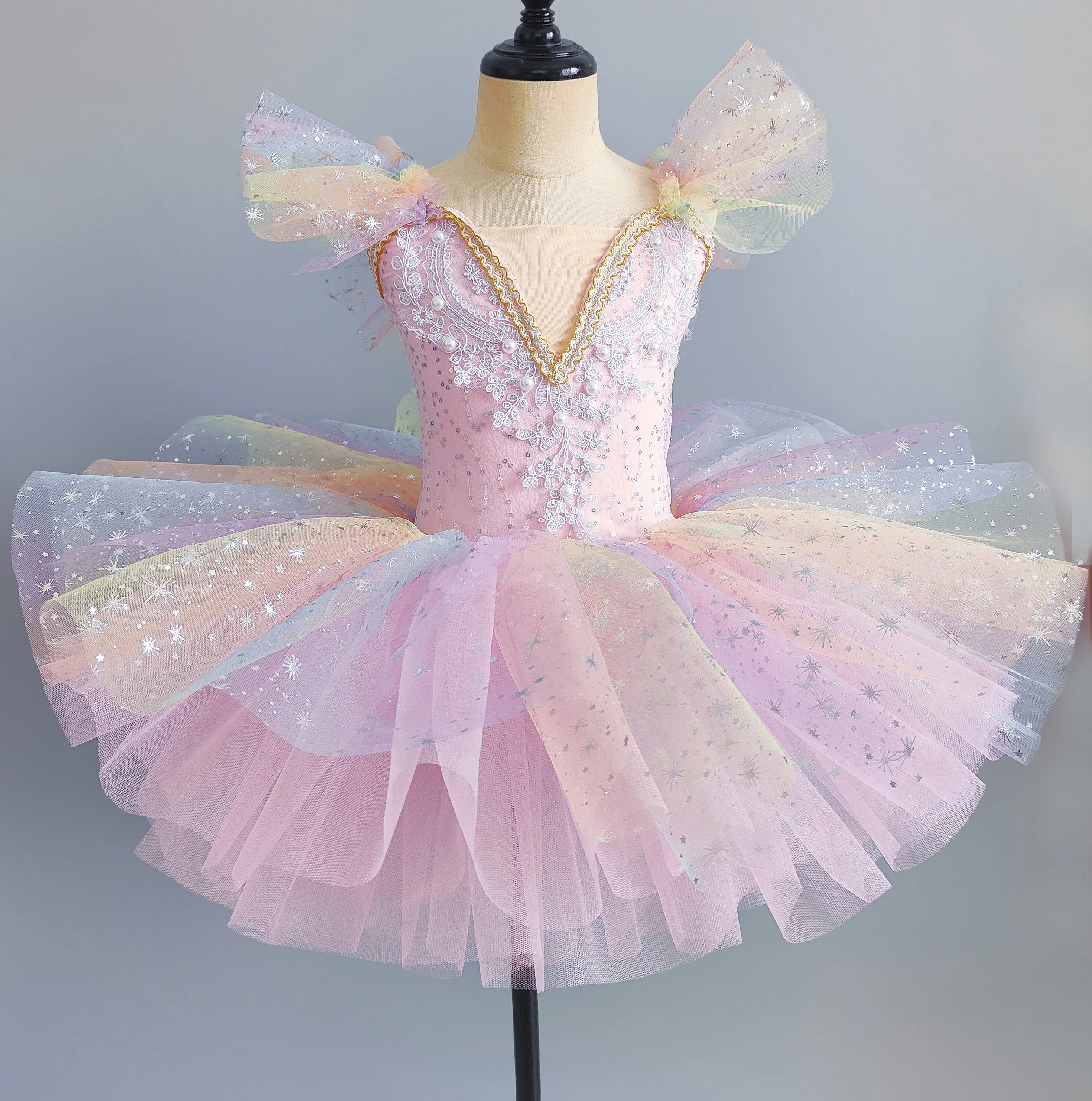 Kids Ballet Dress Seven Colors Girls Children Sequined Princess Dress Ballet Tutu Dance Clothes Performance Tutu Skirts ballet skirts tutu skirt ballet dress girls dance costumes