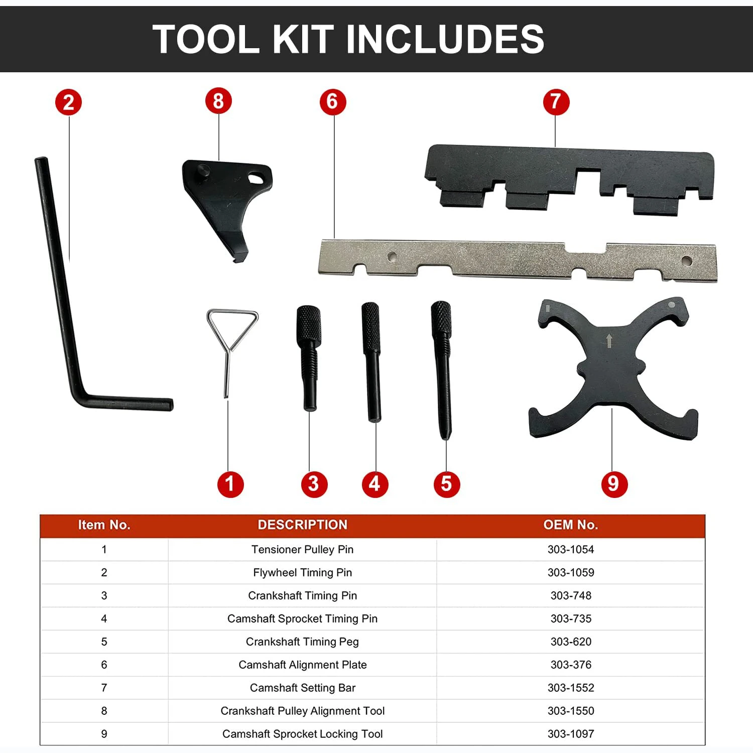 Kit d'outils de verrouillage d'arbre à cames de calage moteur, Ford Focus  Fi.C. Mazada 1.4 1.6 1.8 2.0 Di/TDCi/TDDi ESCOBOOST 1.6 Ti-VCT 1.5/1.6 -  AliExpress