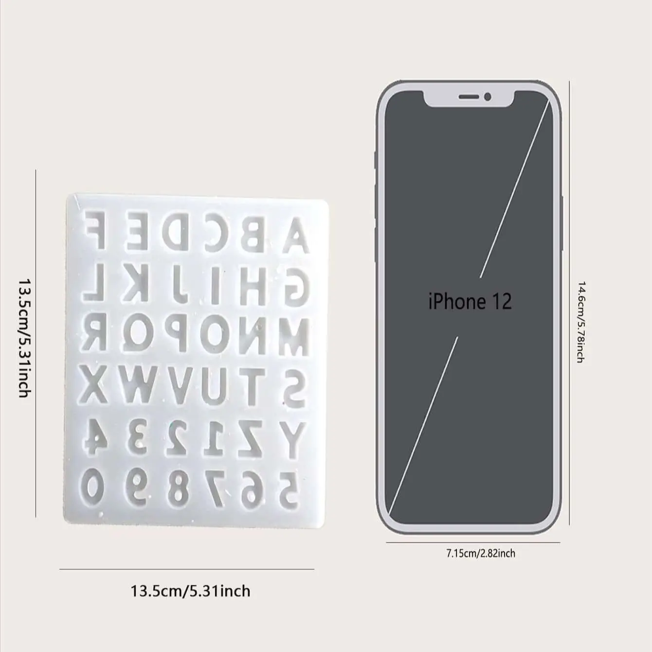 Alphabet Letter Number Decoration Craft Silicone Mold for Earring Pendant Creative Keychain Mold Crystal Epoxy Resin Mold