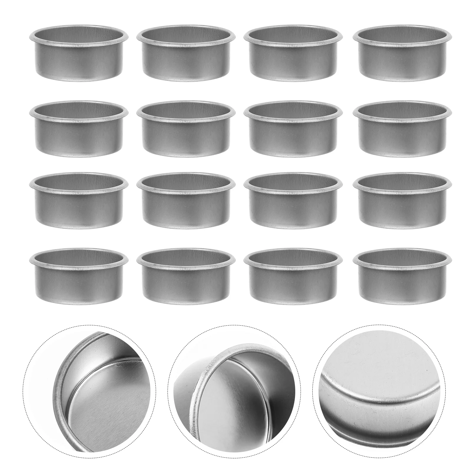 Candle Holders 20 Pcs Wax Cups Taper Iron Tealight Cup Metal Tea Light Case Desktop Tealight Holder Retro Home Decor