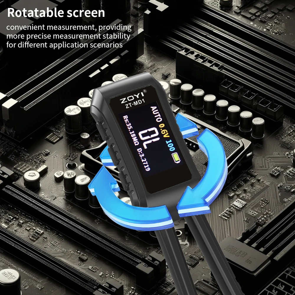 ZOYI ZT-MD1 Digital Smart Tweezer LCR SMD ESR Tester Resistance Capacitance Inductance Continuity Diode Test Measurement Tools 3