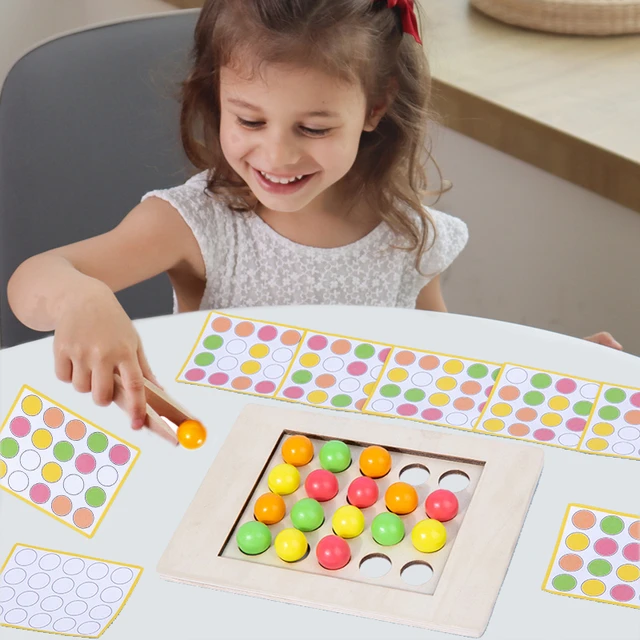 Rainbow emparelhamento jogo Pompom bola de madeira para crianças, cor tipo,  Fine Motor Training, Montessori Sensorial Educação, Puzzle Toy, Presente -  AliExpress
