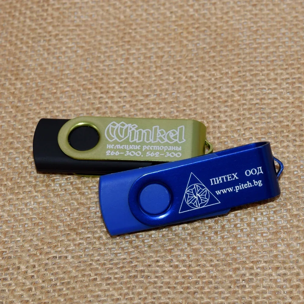 사진 촬영용 커스텀 로고 메모리 USB 스틱, 메탈 클 USB 플래시 드라이브, 128G, 64G, 32GB, 16GB, 플래시 USB 2.0, 50 개/로트