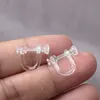 Transparent Resins Screw Ear Clips Earrings Findings Resins Plastic Earring Clips Base Connectors DIY Jewelry Accessories 4