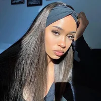 Bandeau perruque cheveux humains os droit perruques de cheveux humains pleine Machine faite péruvienne perruques de cheveux humains pour les femmes noires facile à dire 180% 2