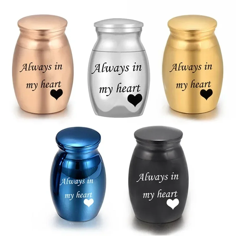3*4cm Small Memorial Stainless Steel Cremation Funeral Urn Ashes Commemorate Pet Hair Remains Waterproof Funeral Keepsake Urn