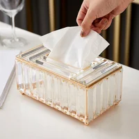 Crystal Tissue Box Nordic Fashionable Office Table Napkins Storage Box Bar Gold Diamond Holder Living Room Bedroom Decor Gift 1