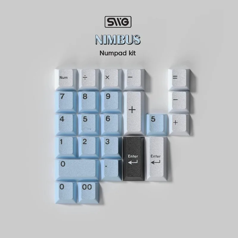 SWG Nippus 키캡 맞춤형 ABS 파란색 및 흰색 키보드 캡 기계식 키보드 액세서리용 2색 사출 성형 캡