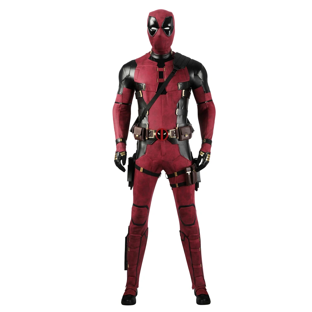 thumbnail image 1 of Disfraz de soldado muerto 3 Wade para cosplay, nuevo disfraz de batalla rojo de alta calidad, atuendo para fiesta de Halloween, accesorios con botas, cinturón y máscara, 1 of 5