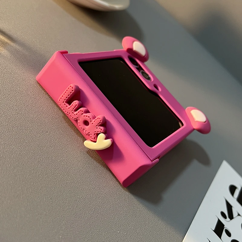 Adorable Lucky Hinge Phone Case with Cute Ears Design