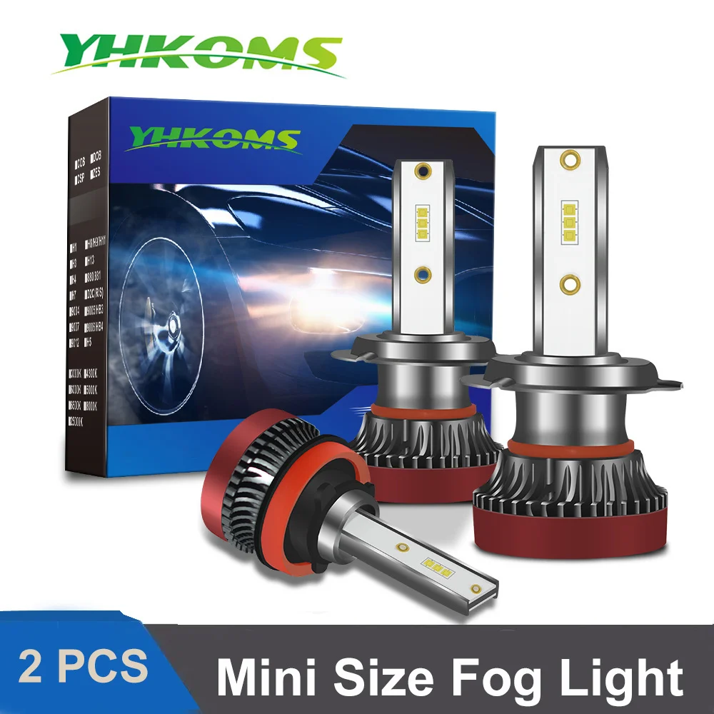 Светодиодные противотуманные фары YHKOMS H11 H8 H9 Canbus H7 LED 9005 HB3 9006 HB4 880 881 H21