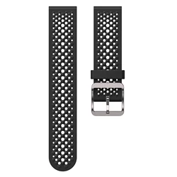 Breathable Silicone Classic Buckle Wristband - 18mm Sport Strap for Oneplus 3 43mm (Black)