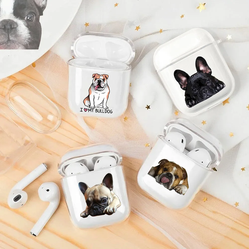 Bulldog Francese Cute Dog Airpod Custodie 3 Per 2 1 Pro Pro2 Pods Gen Air Pods Pro Cover Funny Lovely Pet Auricolare Cartoon Box Coque
